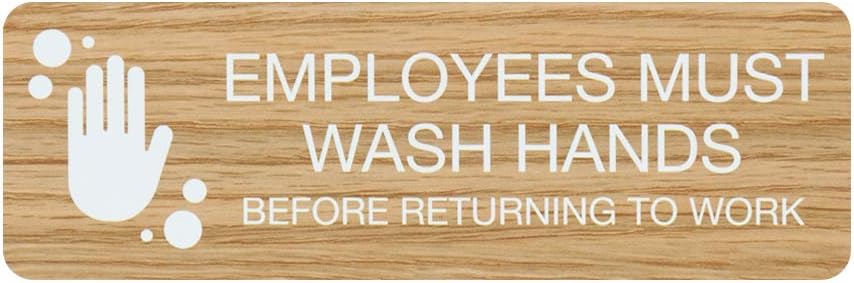 π₯ Hot Deals SBLABELS Employees Must Wash Hands Indoor Easy Adhesive Mount Door and Wall Sign for Restaurants and Small Businesses 3 x 9 - Light Wood Best Deal π SBLABELS Employees Must Wash Hands Indoor Easy Adhesive Mount Door and Wall Sign for Restaurants and Small Businesses 3 x 9 - Light Wood