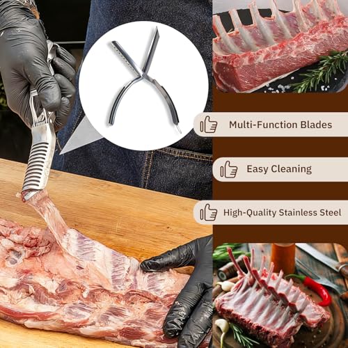 Herramienta para remover membrana de costilla de acero inoxidable miniatura 4