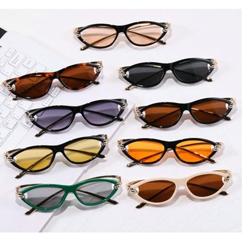 COTIA 2025 Fashion Cat Eye Sunglasses Women Men Personality Oval Cateye Y2k Irregular Punk Hip Hop Sun Glasses2