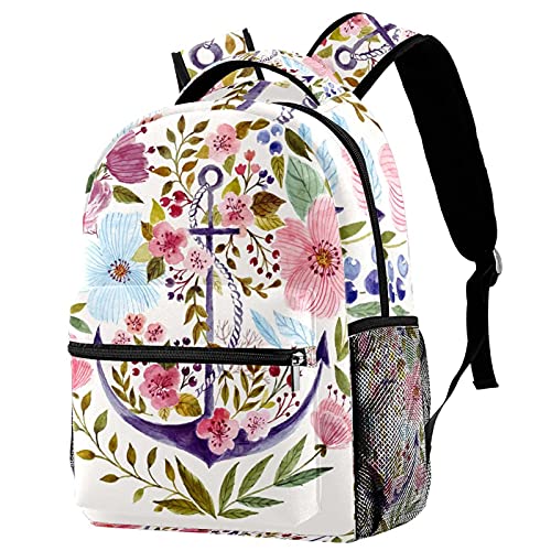 Sac à dos ordinateur grande capacité au motif carte vintage pour ados et adultes