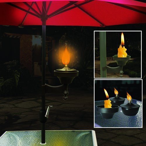 Lightig Outdoor Citronella Oil Lamp Torch for Umbrella & Multifunctional Use