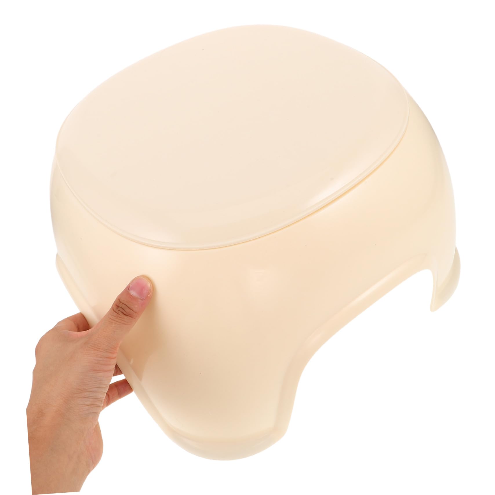 FOMIYES Sgabello Poggiapiedi in Plastica con Contenitore Piccolo Sgabello Basso per Pedicure e Manicure per Spa Casa e Ufficio Design Robusto con Seduta