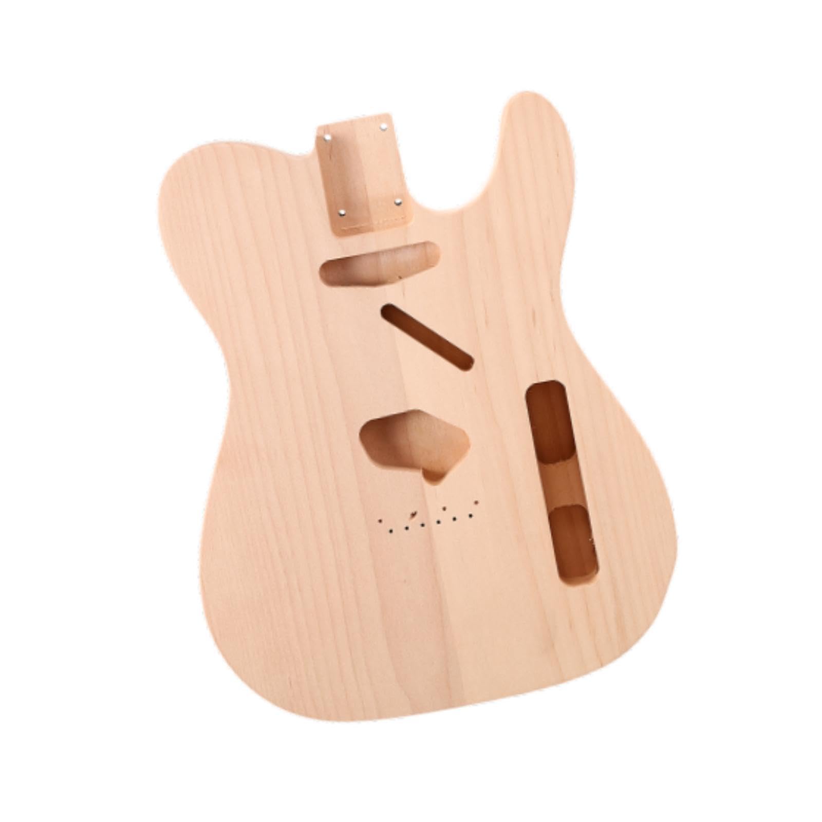 Colaxi Wooden Blank Guitar Body Electric Guitar Barrel Predrilled and Polished Musical Instrument Accessory for DIY Parts Guitarists, SS Pickup