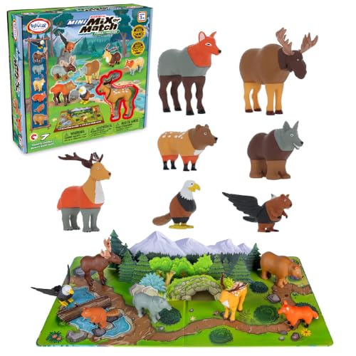 Popular Playthings Mini Magnetic Mix or Match Forest Animals Set of 7