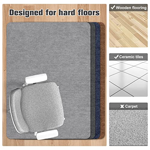 Placoot Desk Chair Mat For Hardwood Floor Corduroy Surface 1/6" Thick 55"X35" Office Chair Mat For Rolling Chairs-100% Large Anti-Slip Backing Under Desk Low-Pile Office Rug Floor Mat For Office/Home #TOP2