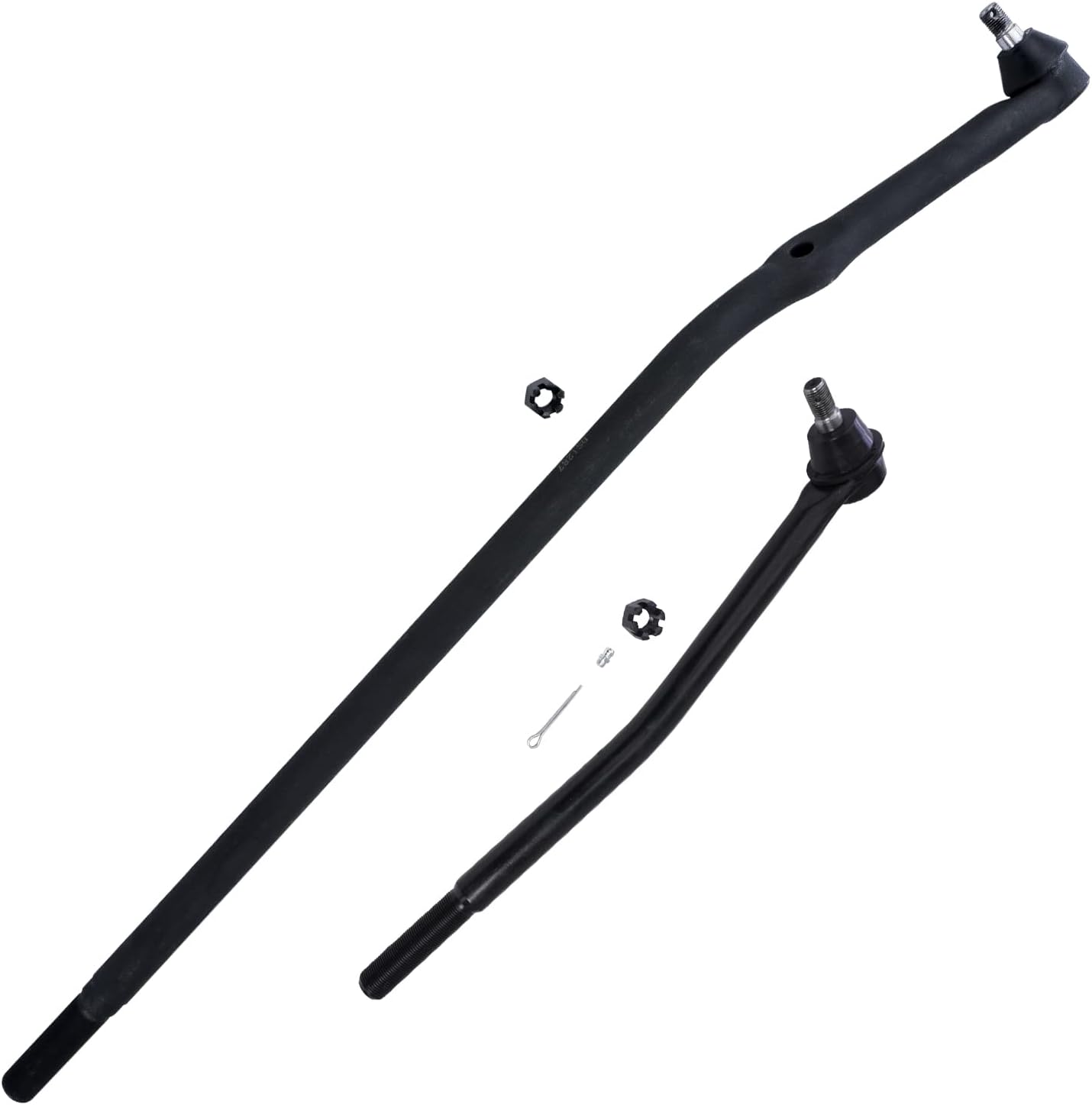 Detroit Axle - SRW Front Inner Tie Rod Links for Ford E-250 E-350 E-450 Econoline Super Duty Club Wagon w/Single Rear Wheels Only 2 Inner Steering Tie Rod End Drag Links Replacement
