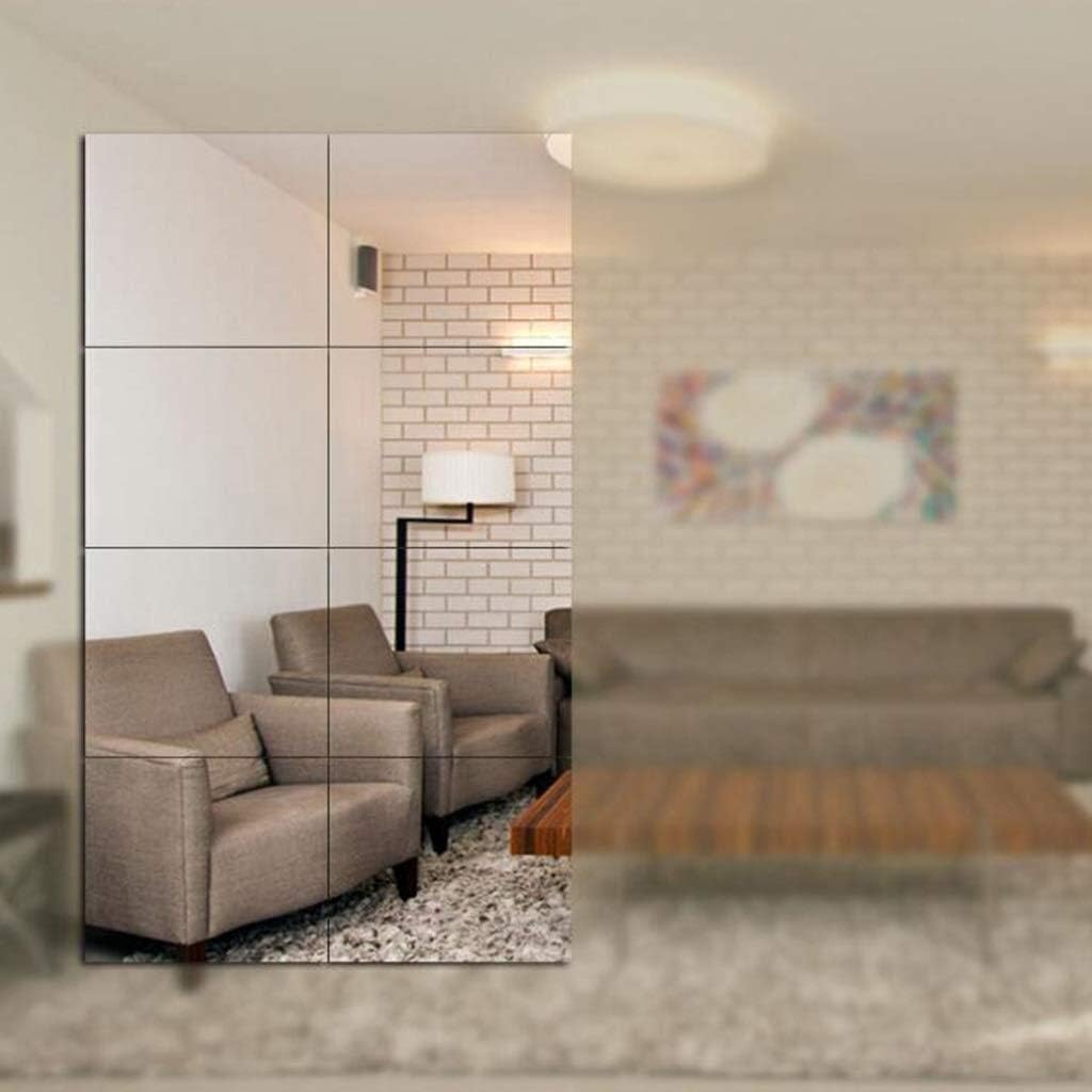 Floor Mirror Bedroom Foyer Floor Mirror Frameless Full-Length Mirror DIY Stitching for Bathroom 4 Pieces AN1017 914 (Size : 40cm*40cm)