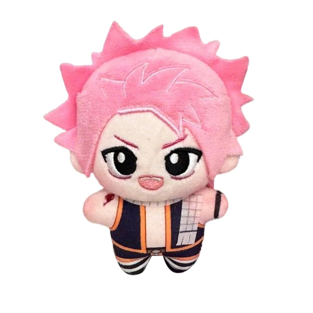 Zhongkaihua Natsu Dragneel Plush Pendant Pillow Natsu Dragneel 10CM Anime Cushion Stuffed PP Cotton Car Bag Home Keychain Decoration Pendant For Fans