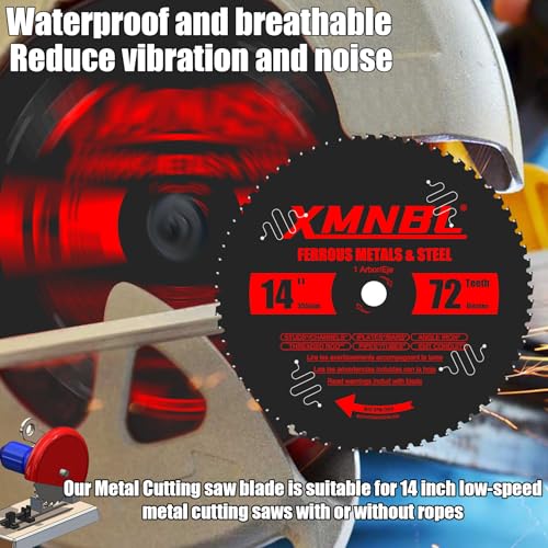 Image of 14 Inch Metal Cutting Saw Blade,Replace for Diablo D1472CF 14 Inch Metal Chop Saw Blade,Compatible with Evolution etc 14 Cutting Saw.72T Carbide Saw Blade.Steel Cutting Saw Blade.Longer Life 5X