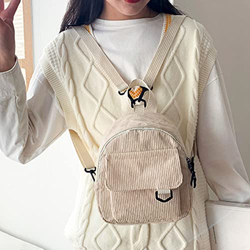 Mini Backpack Light-weight Corduroy Casual Daypack for Daily Travel3