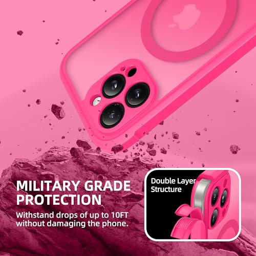 Coque iPhone 13 Pro Max rose antichoc avec MagSafe intégré BERFY