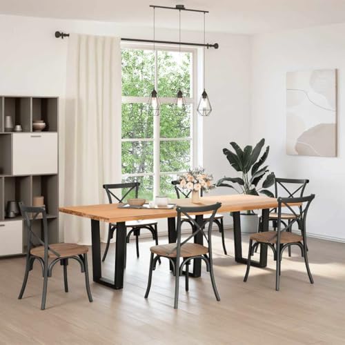 Pieds de table réglables acier noir 70cm lot 3 pièces remplacement meuble stable - 3