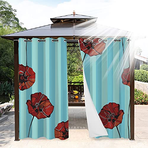 Rideau pour pergola de qualité supérieure isolant thermique et bleu