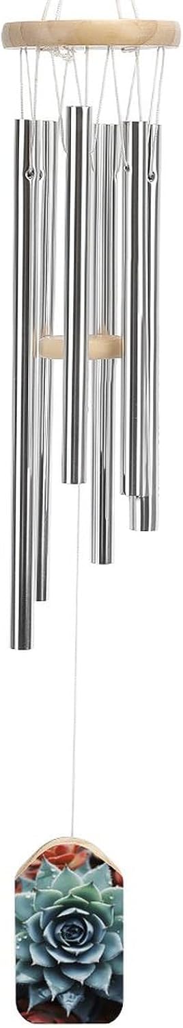 Outdoor Wind Chimes, Succulent Plant Printed Wind Chimes,Simple Wind Chimes,Curtain Wind Chimes for Home Decoration