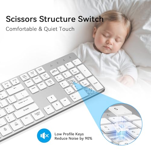 Clavier filaire rétroéclairé blanc avec double interface USB A et USB C pour PC et Mac