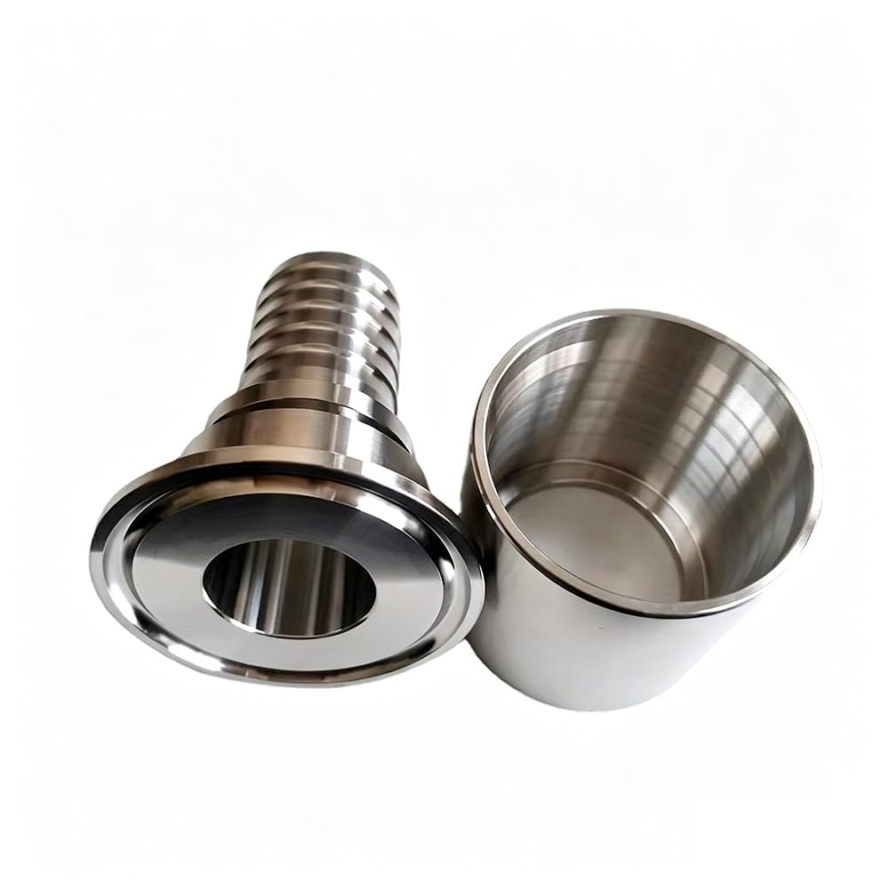 Złącze zatrzaskowe z końcówką do piwa ze stali, Adapter hydrauliczny 304 SS Króciec do węża 32 mm kołnierza K50,5/K64 Wiele rozmiarów Odporny na kwasy(K50.5mm-40mm-60mm)
