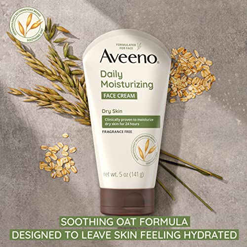 Aveeno 19694 Daily Moisturizing Face Cream With Prebiotic Oat For Sensitive Skin, Lightweight Hydrating Face Moisturizer For Dry Skin, Paraben-Free, Fragrance-Free, Dye-Free thumb #2