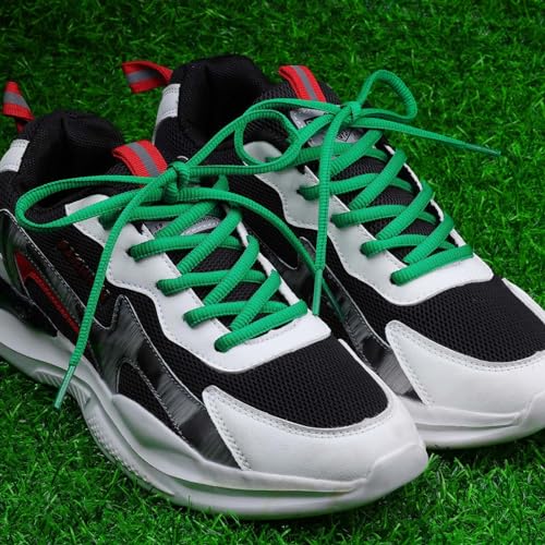 Image of 2 Pairs Oval Athletic Shoelaces 33 Colors 1 /4 inch Half Round Shoe Laces for Sneakers