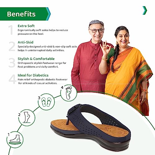 Image of ORTHO JOY Fancy doctor slippers | Soft chappal for women | Comfortable Footwear for women