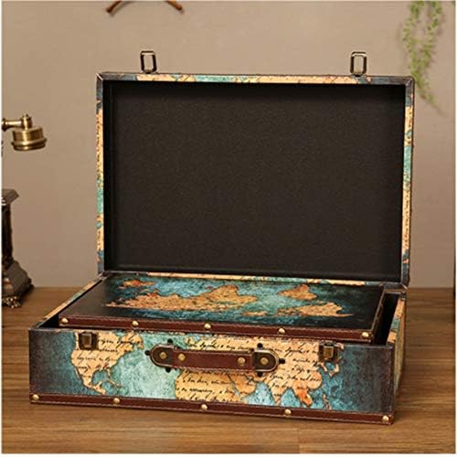 ヴィンテージスーツケース Diy 工具 ガーデン レトロスタイルのスーツケースヴィンテージラージトラベルスーツケースレザーホームデコレーションパーティー結婚式の装飾は 工芸を表示します おもちゃ 40 25 5 10 5cm 色 緑 サイズ 40 25 5 10 5cm B02qfp49