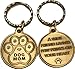 Dog Mom - A True Friend Leaves Paw Prints On Your Heart Keychain Paw Print Bronze