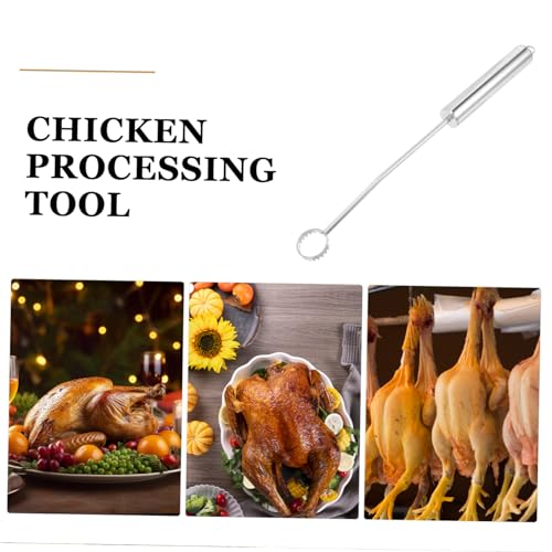Procesamiento de pollo en casa más rápido gracias al extractor de pulmones de acero 4