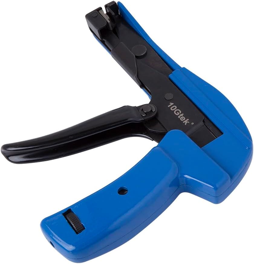 ipolex Cable Tie Gun, Fastening Cable Tie Tool with Steel Handle, Cutter for Secure Nylon Cable Tie Tightening, Fits for Nylon Zip Tie 2.4mm to 4.8 mm in Width