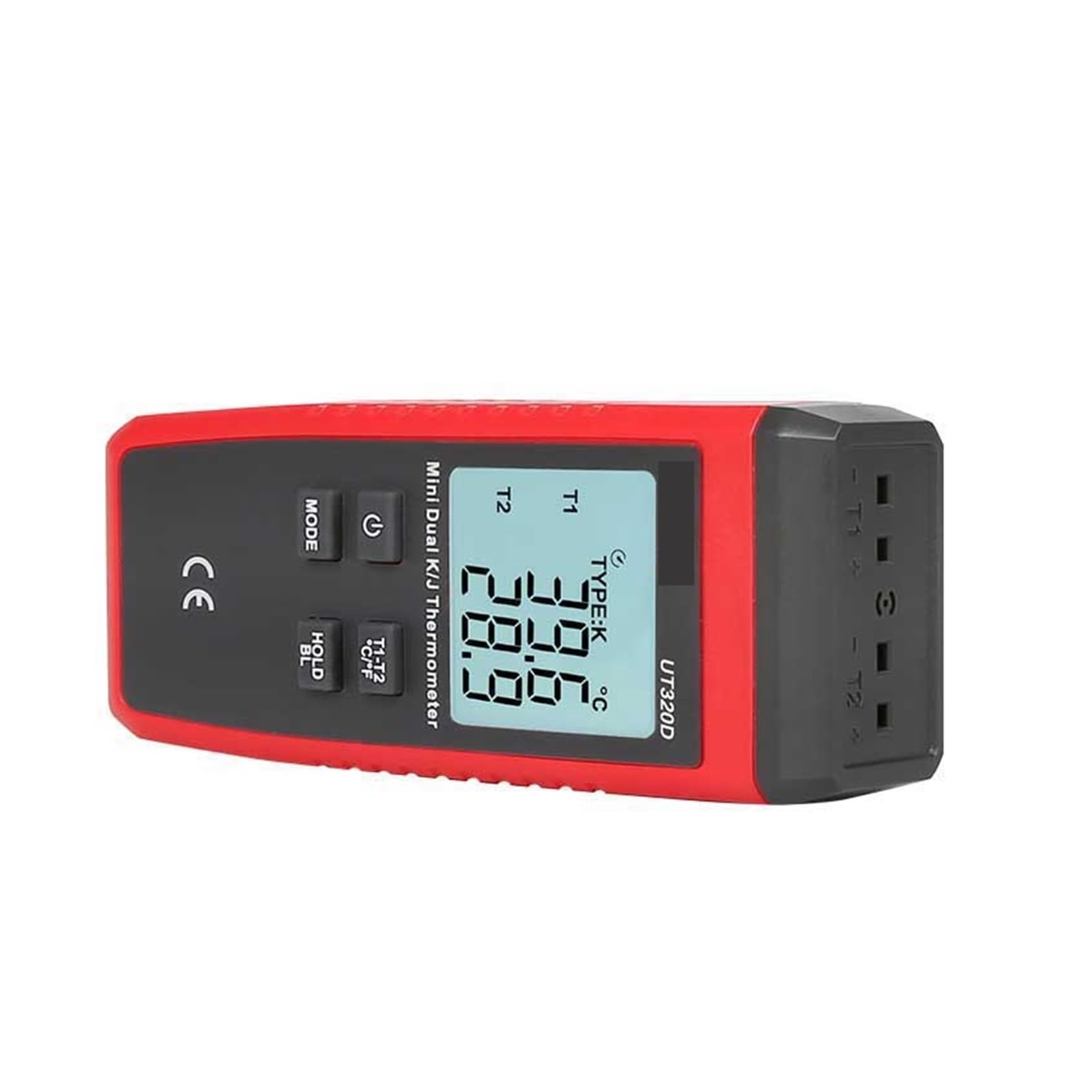 Mini termómetro digital de doble canal UT320D | Medidor de temperatura KJ