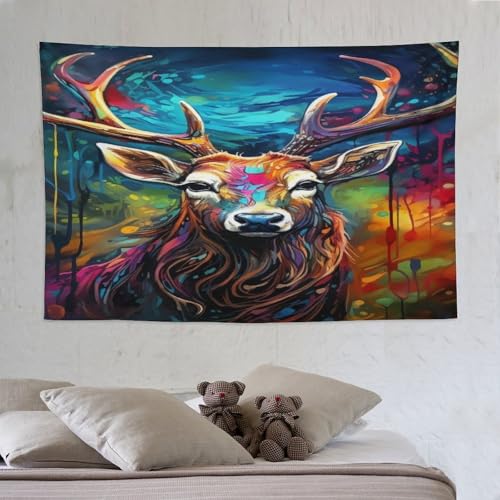 Tapisserie élan 3D pour créer une ambiance chalet scandinave dans votre salon cocooning
