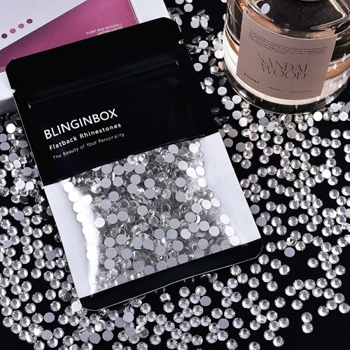 Image of 1440 Pieces SS16 /3.8-4mm Clear Crystal Flat Back Brilliant Round Rhinestones Glass Stones Glitter Gems Crystals Diamond (Crystal).