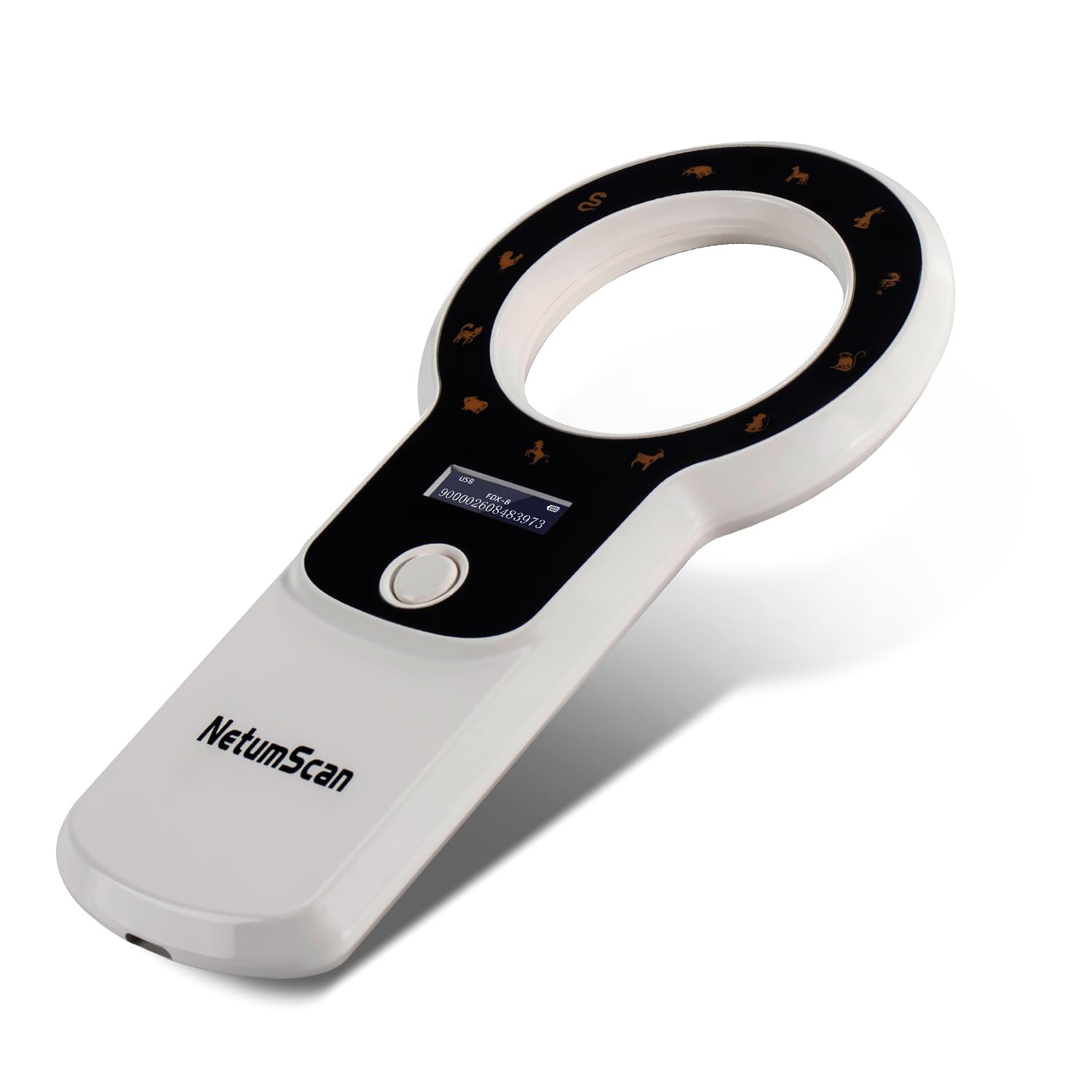NetumScan Lettore di microchip per animali domestici aggiornato,256 dati memorizzati Scanner portatile ricaricabile per etichette identificative di animali domestici per FDX-B e ID64 RFID EMID DJ-260C