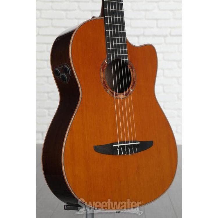 Image of Yamaha NCX3C NT Cedar Top Cutaway Acoustic-Electric Nylon-String Classical Guitar With Reinforced Carrying Bag , Natural