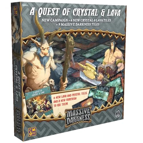CMON Massive Darkness: A Quest of Crystal & Lava Expansion - Juego de Estrategia para Niños y Adultos, 14+ años, 1-6 Jugadores, 90 Minutos de Juego miniatura 1