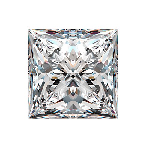 neerupam Collection weiß Zirkonia 10 x 10 mm in AAA Qualität Prinzessschliff quadratisch Form CZ 50 PCS lose Edelstein Cover