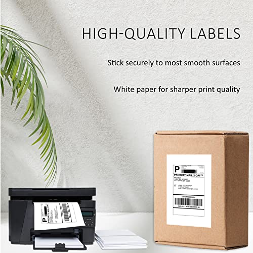 Packzon Shipping Labels With Self Adhesive, Square Corner, For Laser & Inkjet Printers, 8.5 X 5.5 Inches, White, Pack Of 200 Label #TOP1