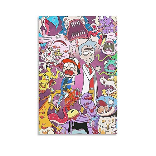piaoran Rick and Morty Canvas Art Poster and Wall Art Picture Print Modern Family Bedroom Decor Posters 16Ã24inch(40Ã60cm)