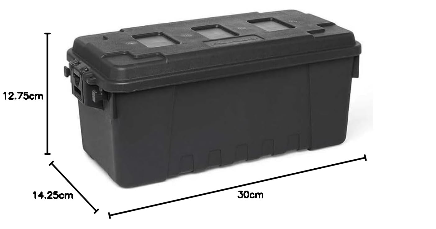PLANO Sportsman'S Trunk Medium 64Ltr, Charcoal, Military-Grade Storage Box With Lid, Heavy Duty, Large, Camping &Amp; Army Storage Trunks, Perfect For Hunting, Paintball, Airsoft Or Home Storage