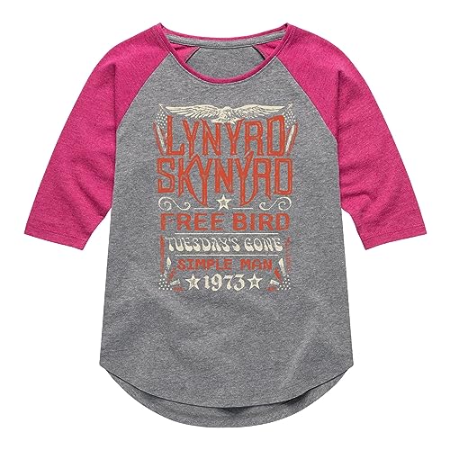 HYBRID APPAREL - Lynyrd Skynyrd - Hits - Toddler & Youth Girls Raglan Graphic T-Shirt