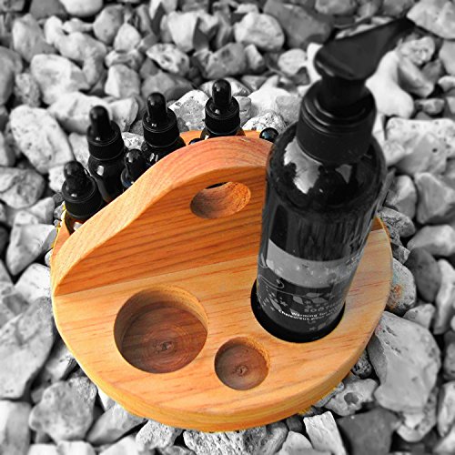 OFTO Raindrop Technique Essential Oil Carrying Case- Holder for 10 EO Bottles + 2 Carrier or Massage Oils - Storage Rack Protects Surfaces from Drips- Eco-Friendly, All-Natural Finish - USA Handmade
