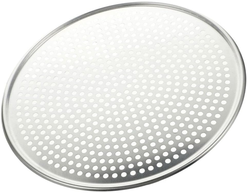 HANABASS Pizza Pan with Holes 16 Inch Stainless Steel Mesh Tray, Pizza Screen Baking Pan Nonstick Round Crisper Tray Bakeware for Oven Home Restaurant