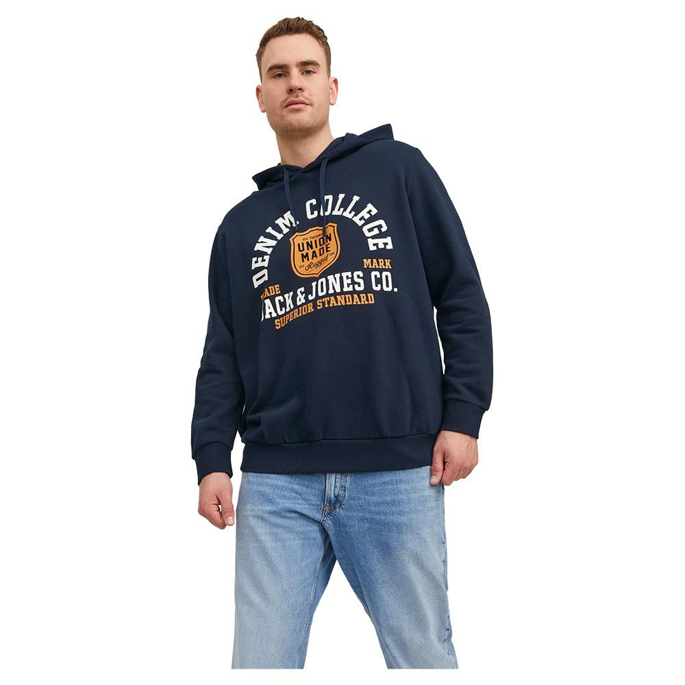 JACK & JONESMen's Jjelogo Sweat Hood 2 Col 22/23 Noos Pls Sweatshirt
