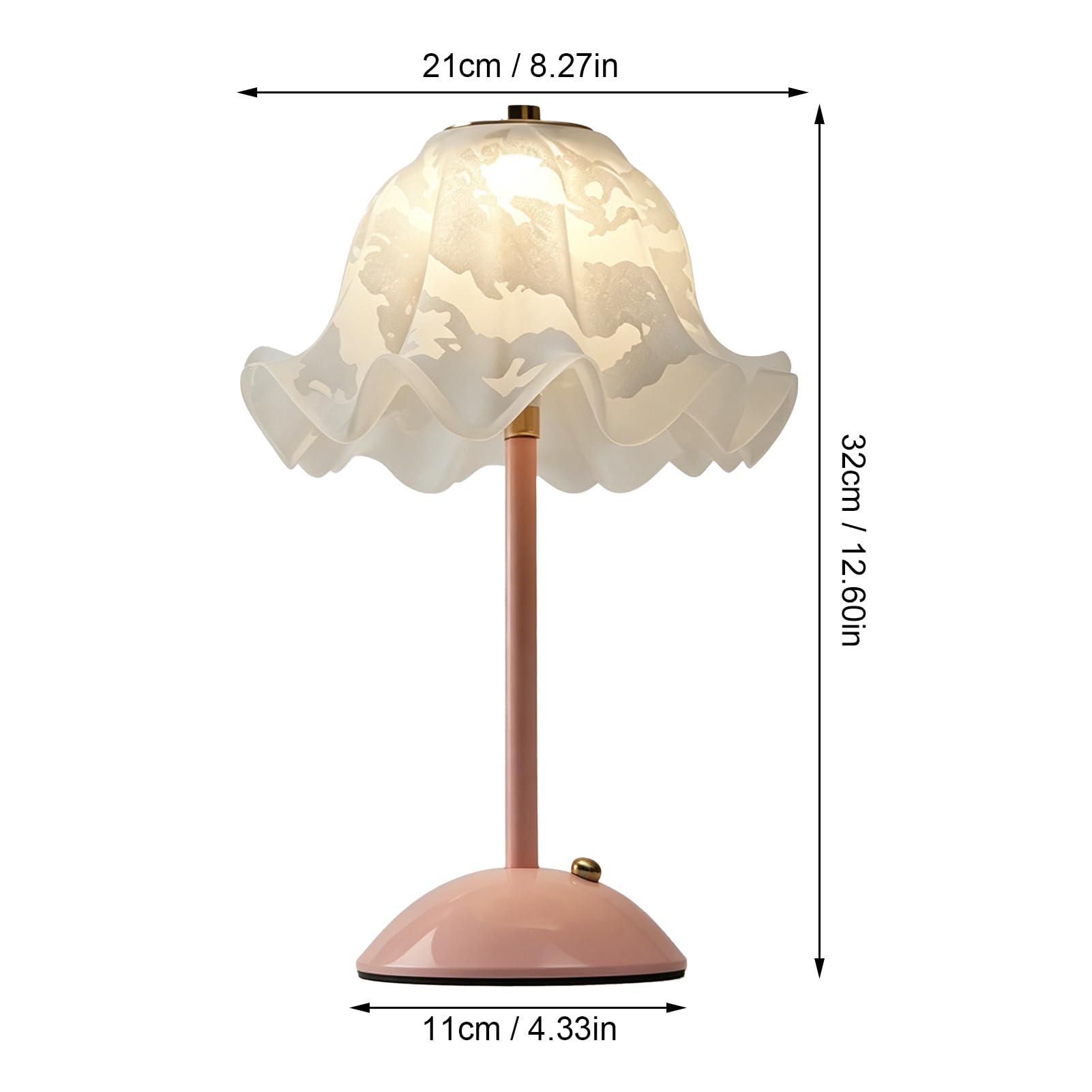 Lampada da Tavolo a Fiori Ricaricabile Senza Fili Lampada da Comodino