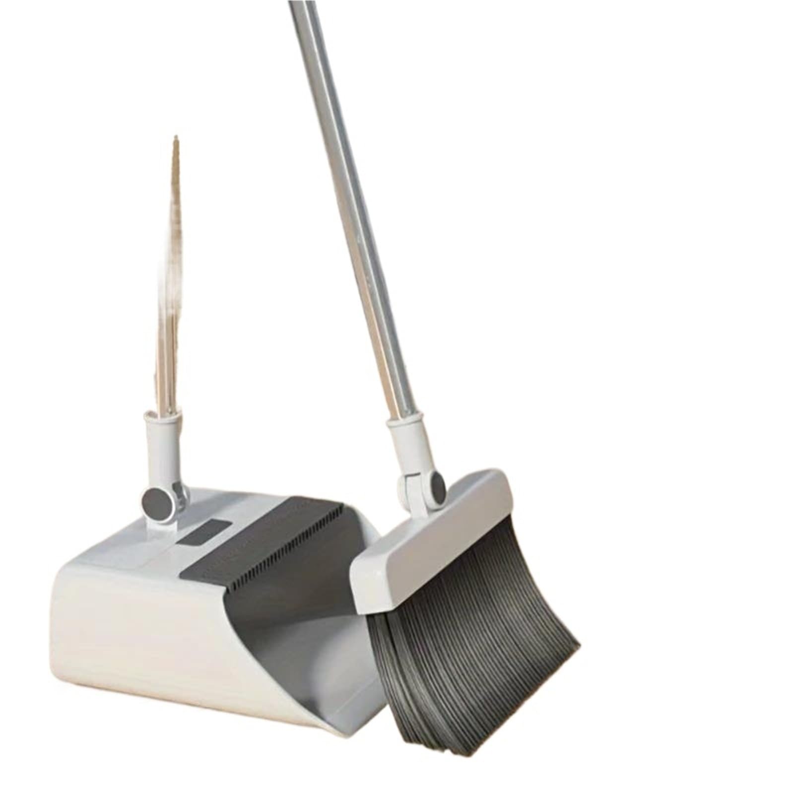 Juego De Escoba Y Recogedor Juego de Escoba y recogedor Plegable con Peine Dientes, Cepillo Limpieza Funcional Multifuncional for el hogar, Cocina Suelo Oficina(4-in-1Gray)