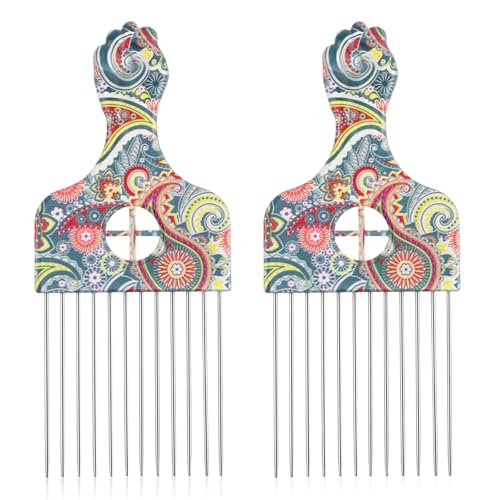 Set de 2 Peines profesionales de acero inoxidable miniatura 1