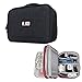 BUBM 12'' Large Double Layer Waterproof Handbag Travel Office Gear Organizer Electronics Accessories Gadget Big Bag for USB Cable, SD Card, Hard Drive, Digital Camera, iPad (XL,Black)