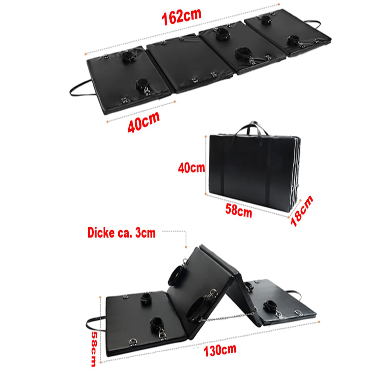 Matelas Sexuel BDSM – Meuble Érotique avec Drap et Fesseln pour Jeux Sensuels