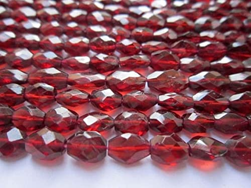 Garnet faceted oval beads d'Orissa pour joaillerie de luxe et créations raffinées