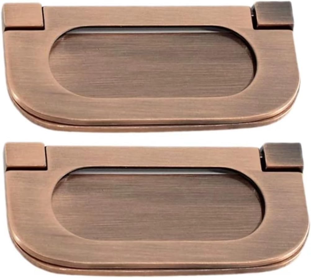 Tnbccxn Red Bronze Cabinet Handles, Concealed Handles, 2 Sets Hidden Recessed Pull Handle(Red Bronze)