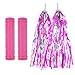 Kasteco 2 Pack Bicycle Bike Handlebar Scooter Streamers and Bicycle Handle Bar Grips, (Pink)