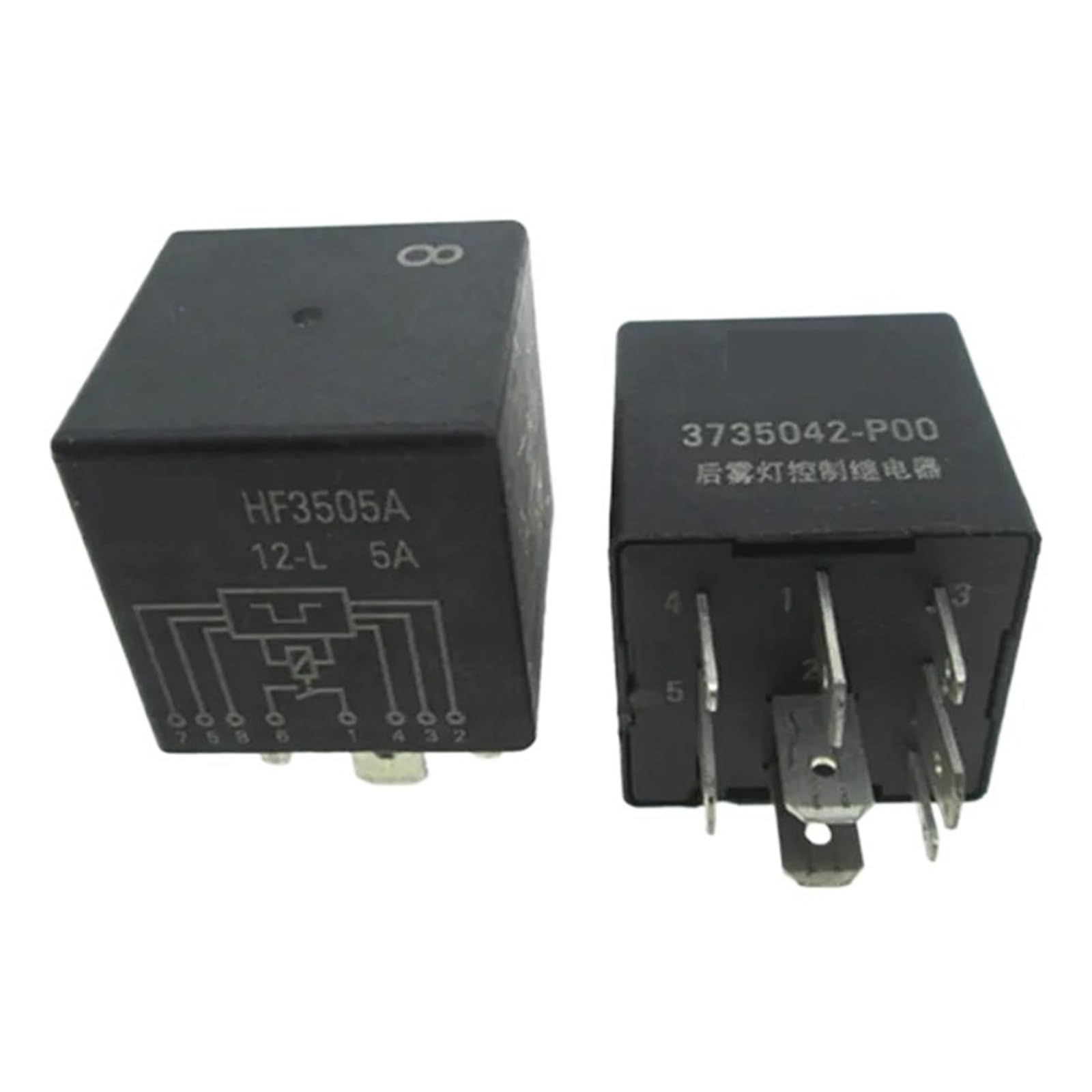 Relais HF3505A 12-L 5A commutateur 3735042-P00 pour circuit électrique de voiture